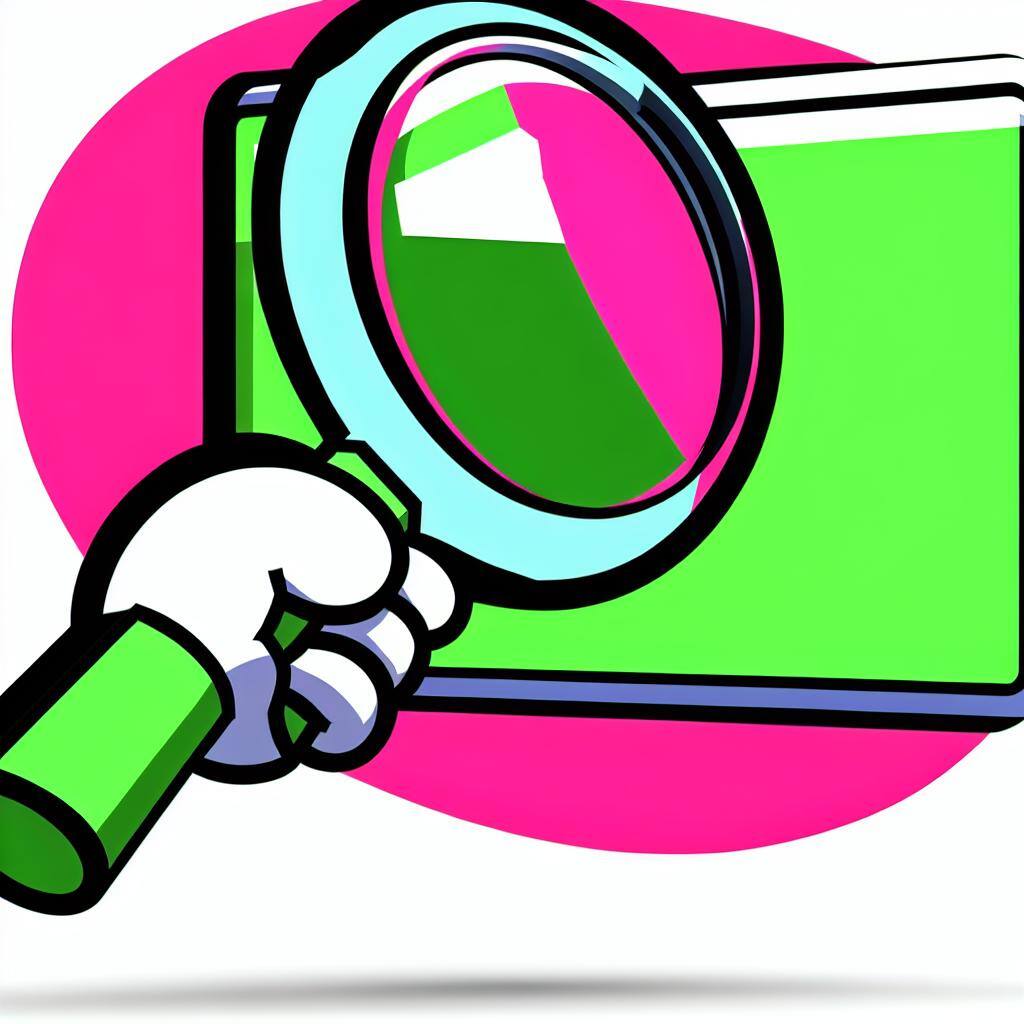 Search for keywords with a magnifying glass