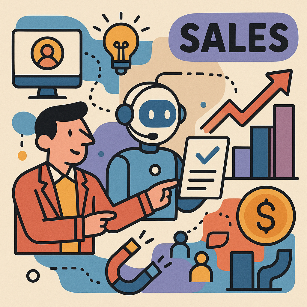 Concept of AI in outbound sales