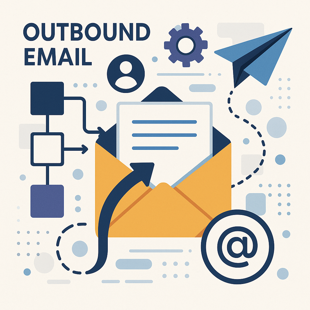 Concept image of an outbound sales process
